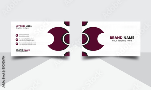 Simple corporate business card design. Flat business card vector design. Double sided business card design. Clean advertising modern design. Unique business card design. Business card layout with mode