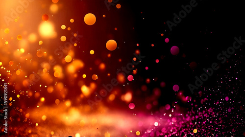 Golden abstract particle dust or glitter background wallpaper galaxy cosmic space fantasy background