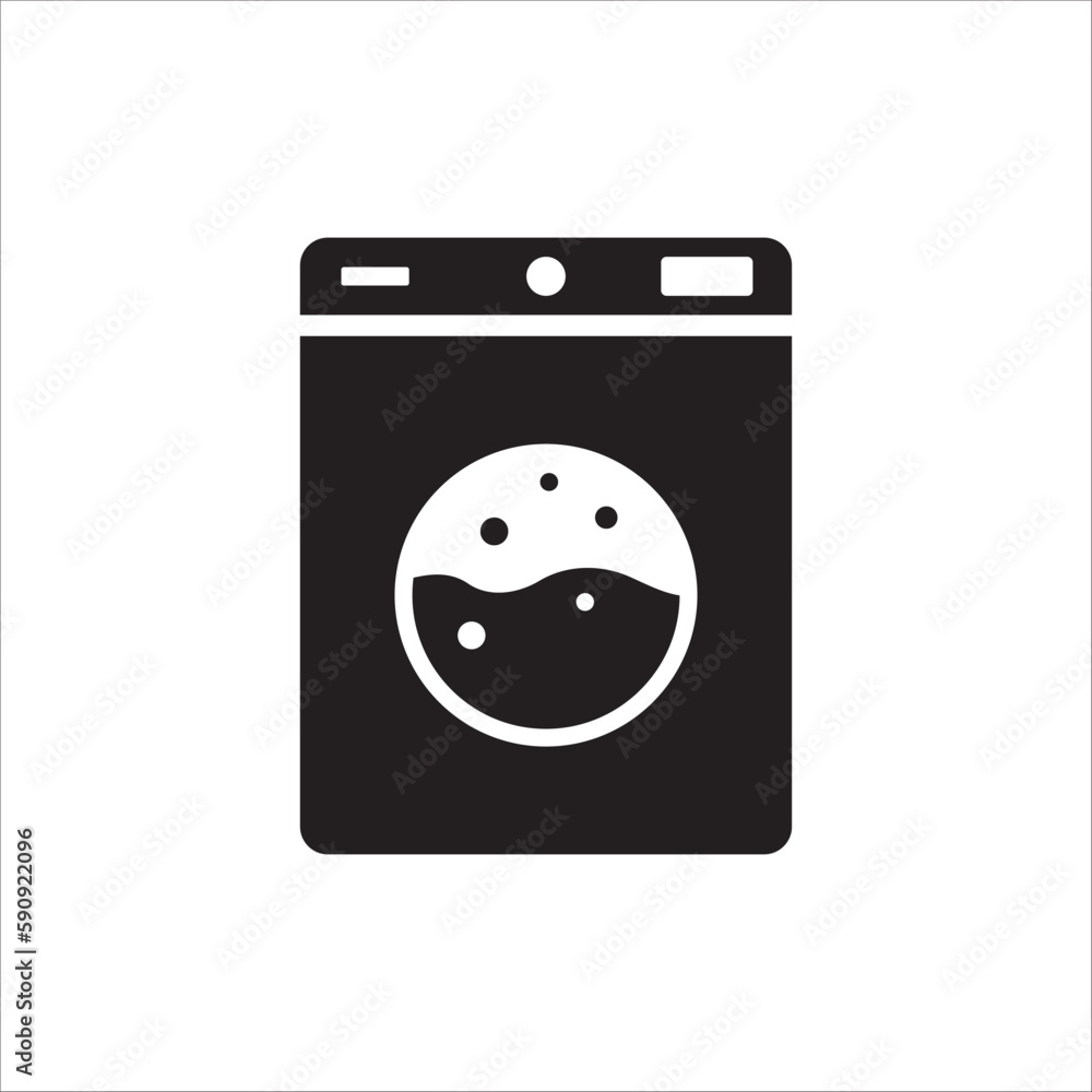 Washer vector icon. Washer flat sign design. Wash machine symbol pictogram. UX UI icon Washer vector icon. Washer flat sign design. Wash machine symbol pictogram. UX UI icon