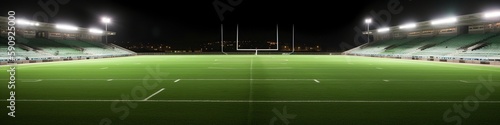 illustration, stadium illuminated by spotlights and empty, web site header, ai generative