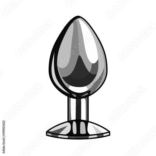Silver Butt plug Vector illustration clip-art