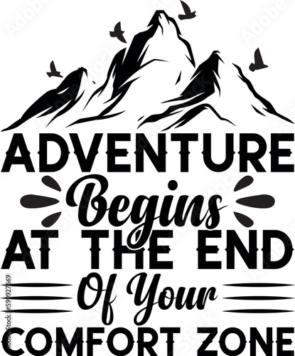 Camping Adventures mountains Outdoors Vector illustration t-shirt design Graphic T-Shirt Design