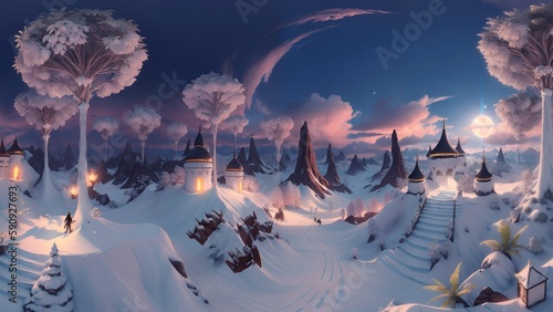 mountain llandscape in the winter © Pangolitta