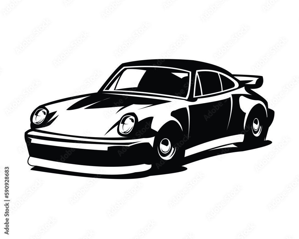 Naklejka premium European car isolated on white background. best for logos, badges, emblems, icons, available in eps 10.