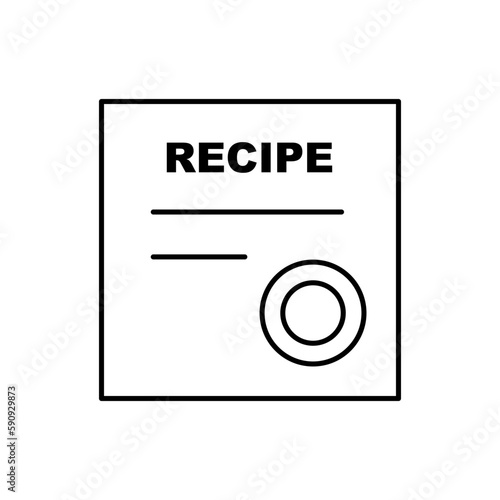 Doctor's recipe on white background