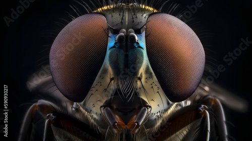  Houseflies in the Home. Generative AI © PIRMYN