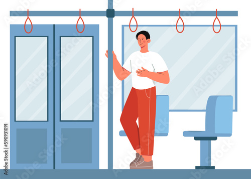 Man on subway