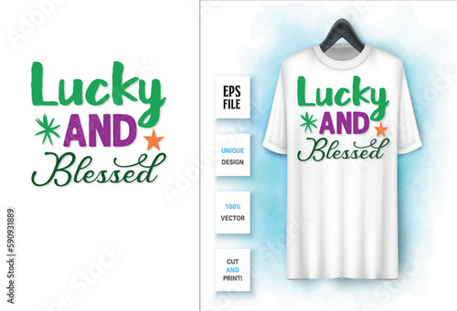 Lucky and blessed SVG design graphic
