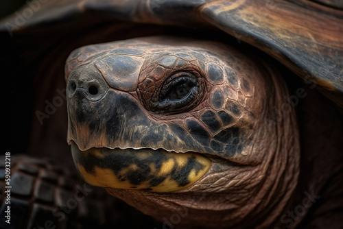 Captivating Image of a Galapagos Tortoise: A Living Relic of Prehistoric Times