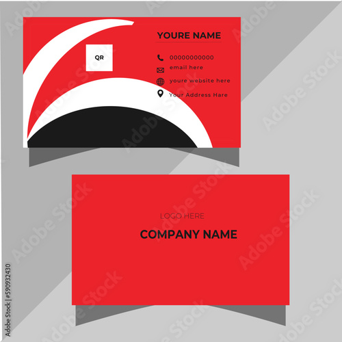  Visiting card for business and personal use. Vector illustration design
modern business card design . double sided business card design template 