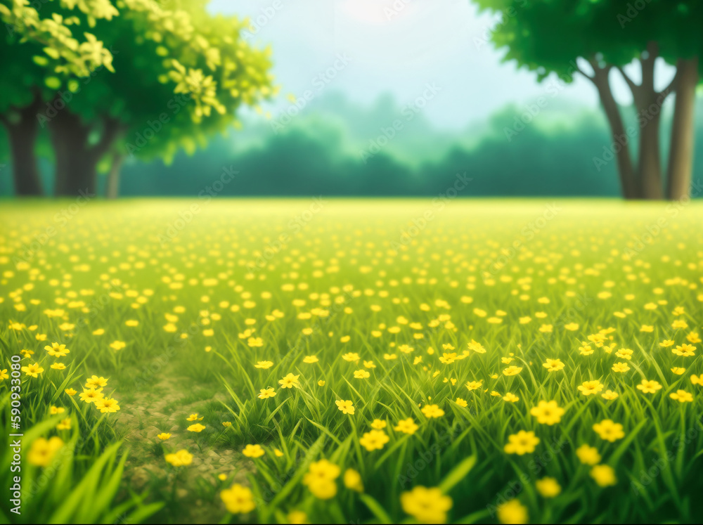 Obraz premium beautiful natural landscape with bokeh in Background.