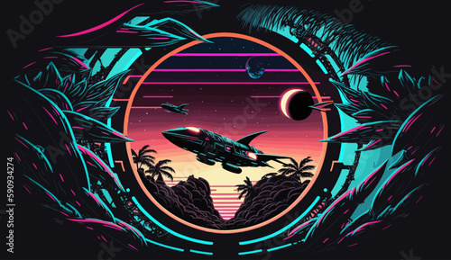 fantastic space landscape