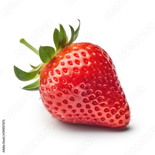 perfect strawberry isolated on white  packaging studio shot