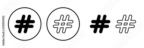 Hashtag icon vector. hashtag simbols