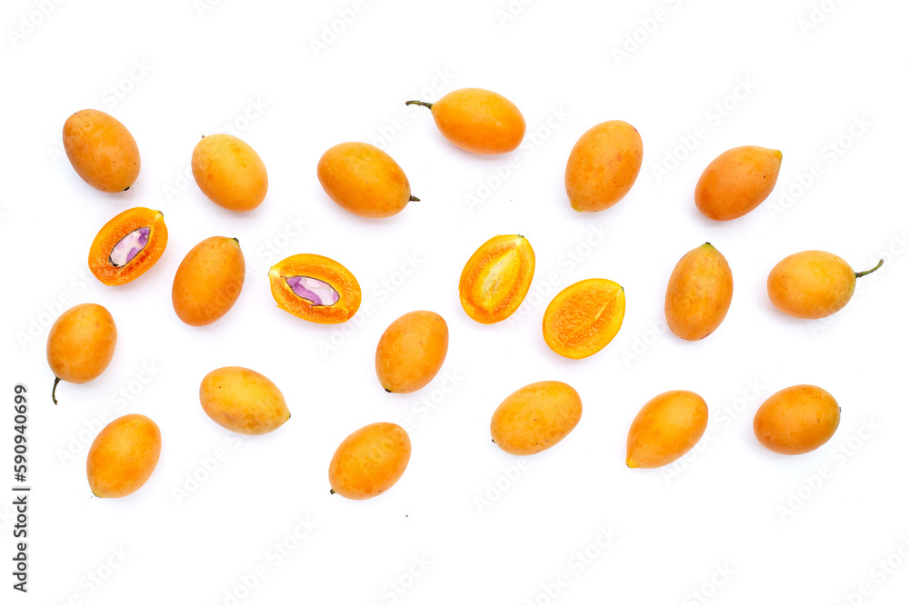 Marian plum fruit isolated on white background Marian plum fruit isolated on white background