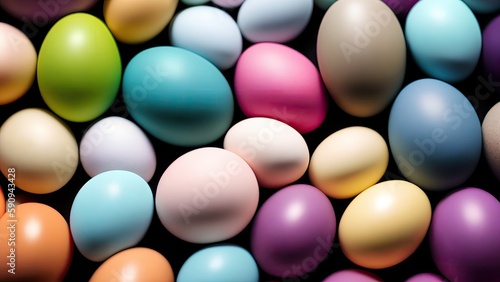 Lots of colorful Easter eggs  pattern  background  illustration