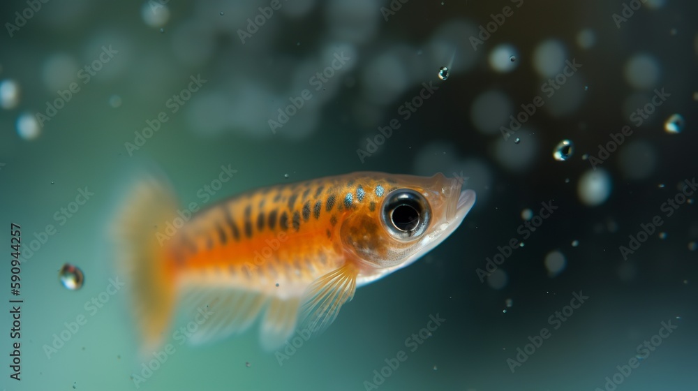 Curious Guppy Fry in Isolation Curious Guppy Fry in Isolation