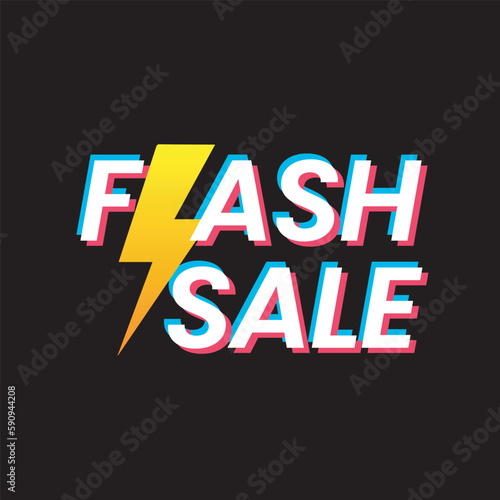 tiktok shop flash sale icon template design for banner element