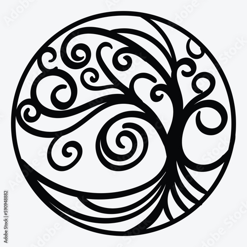 Tree of Life , Yggdrasil vector	
