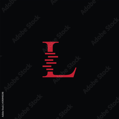 initial l logo design elegant icon