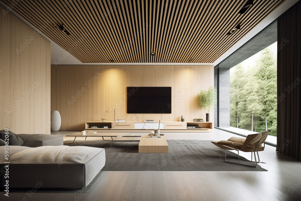 a minimalist Japanese living room interior design Created with generative AI tools. a minimalist Japanese living room interior design Created with generative AI tools.