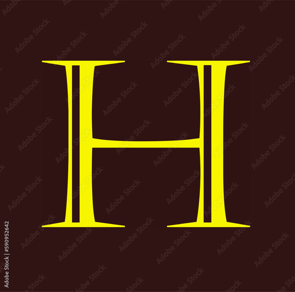 illustration the letter H illustration the letter H