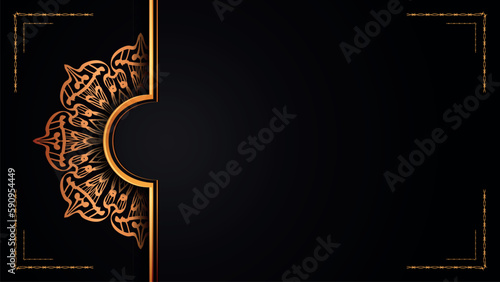 Luxury mandala background ornamental, arabesque style With Golden Arabesque Pattern Style. Decorative Mandala Ornament For Print, Brochure, Banner, Cover, Poster, Invitation Card