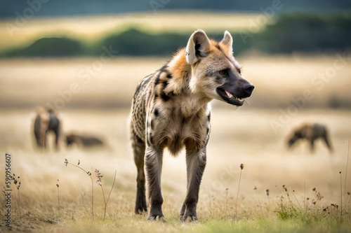 Beautiful African hyena portrait Fototapet