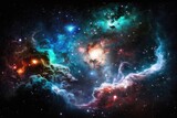 vibrant galaxy with many stars shining brightly. Generative AI