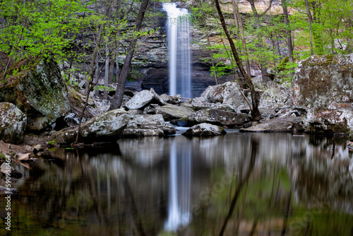 Cedar Falls Waterfall Reflection in Petit Jean State Park