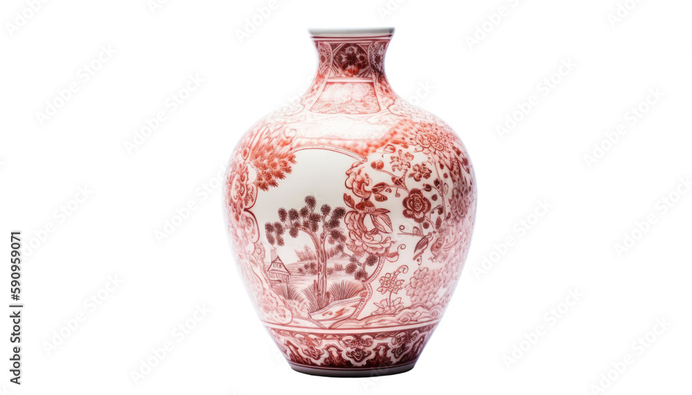 antique vase isolated on transparent background, generative ai antique vase isolated on transparent background, generative ai