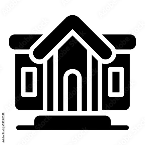 courthouse glyph icon
