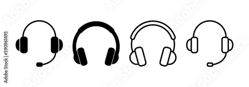 Headphone icon vector for web and mobile app. headphone sign and symbol