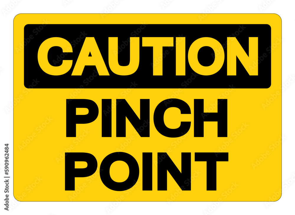 Caution Pinch Point Symbol Sign,Vector Illustration, Isolate On White Background Label. EPS10