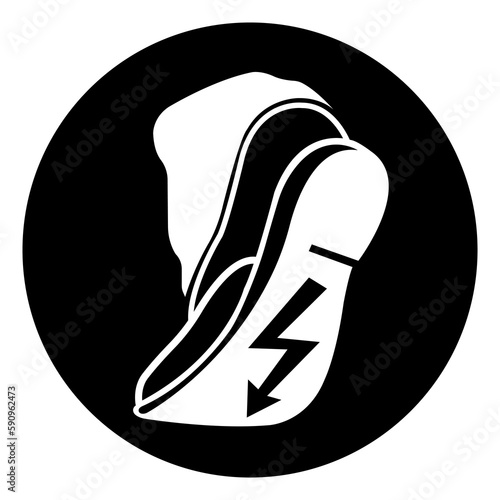 Use Anti Static Footwear Symbol Sign ,Vector Illustration, Isolate On White Background Label. EPS10
