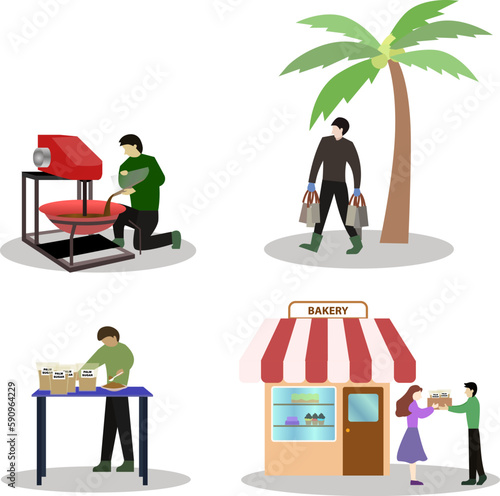 palm sugar for natural sweetener for dishes such as curries and desserts, palm sugar production process, coconut palm sugar step by step 