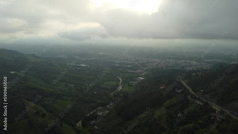 main road that crosses the central mountain range of the Colombian Andes main road that crosses the central mountain range of the Colombian Andes
