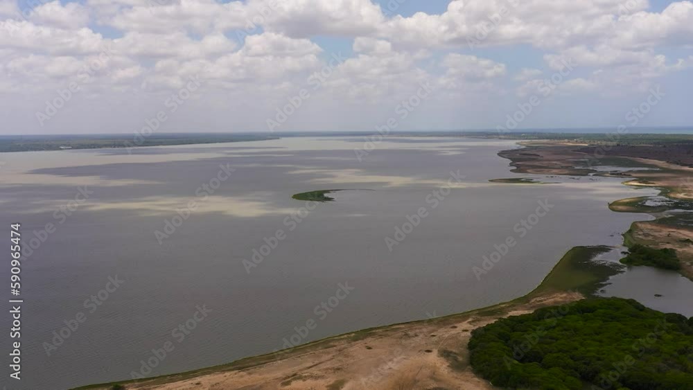 Aerial view of Lake in the countryside. Sri Lanka Aerial view of Lake in the countryside. Sri Lanka