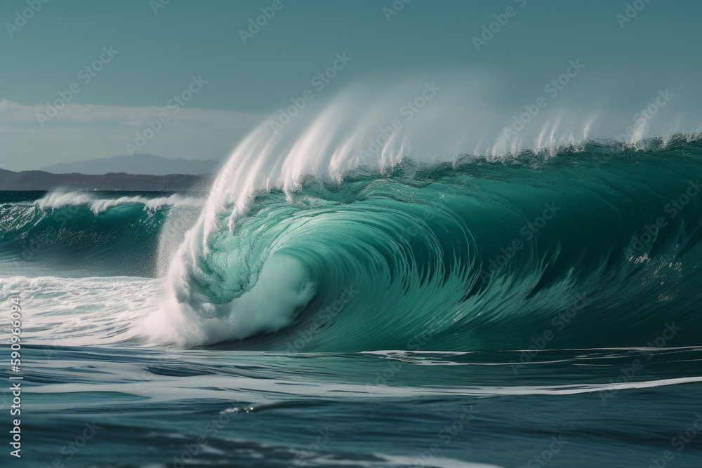 wave breaking on the beach wave breaking on the beach