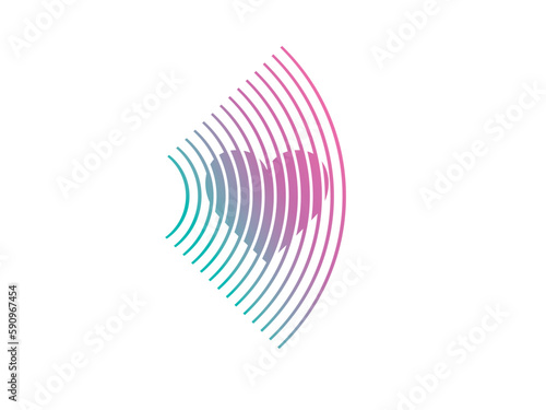 Ultrasound - Pictogram logo design
