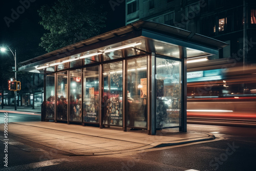 bus station at night 