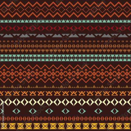 Seamless geometric pattern, ethnic background, design