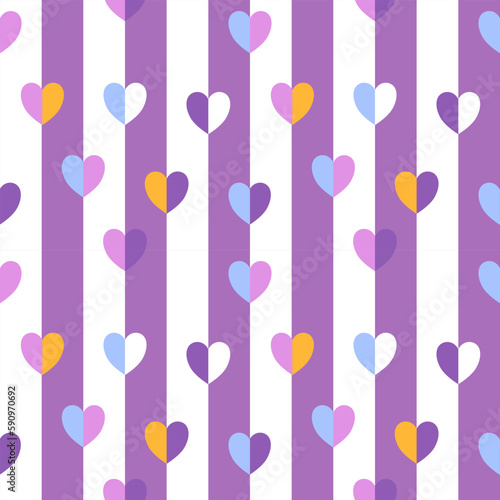 seamless pattern with hearts.
