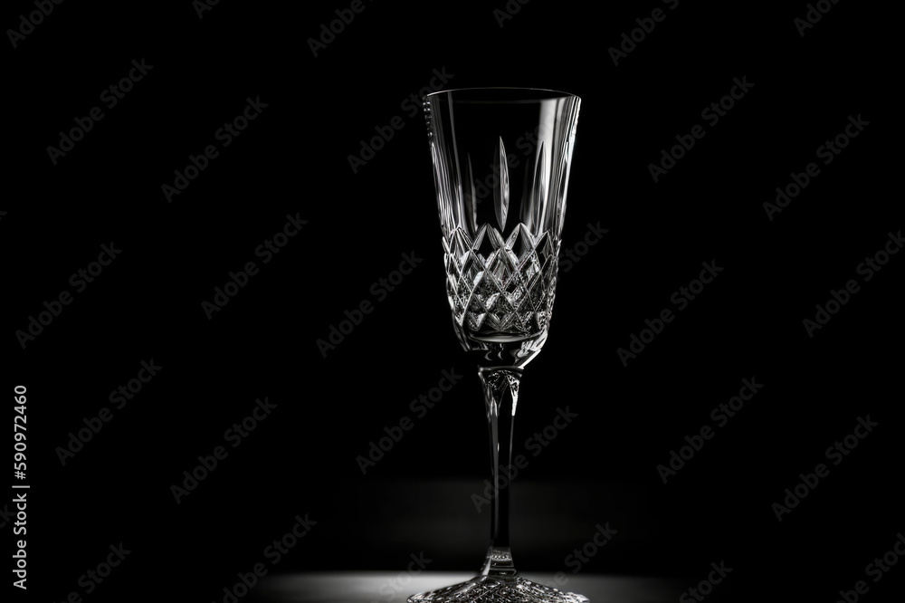 beautiful patterned glass, optimal for champagne created with Generative AI technology beautiful patterned glass, optimal for champagne created with Generative AI technology
