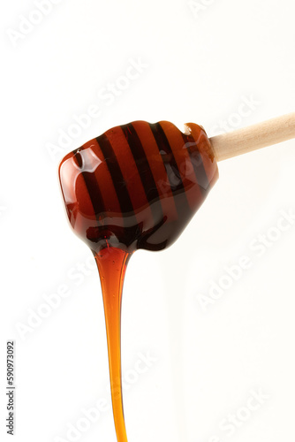 Photography Delicious honey from Bracatinga isolated on white background.