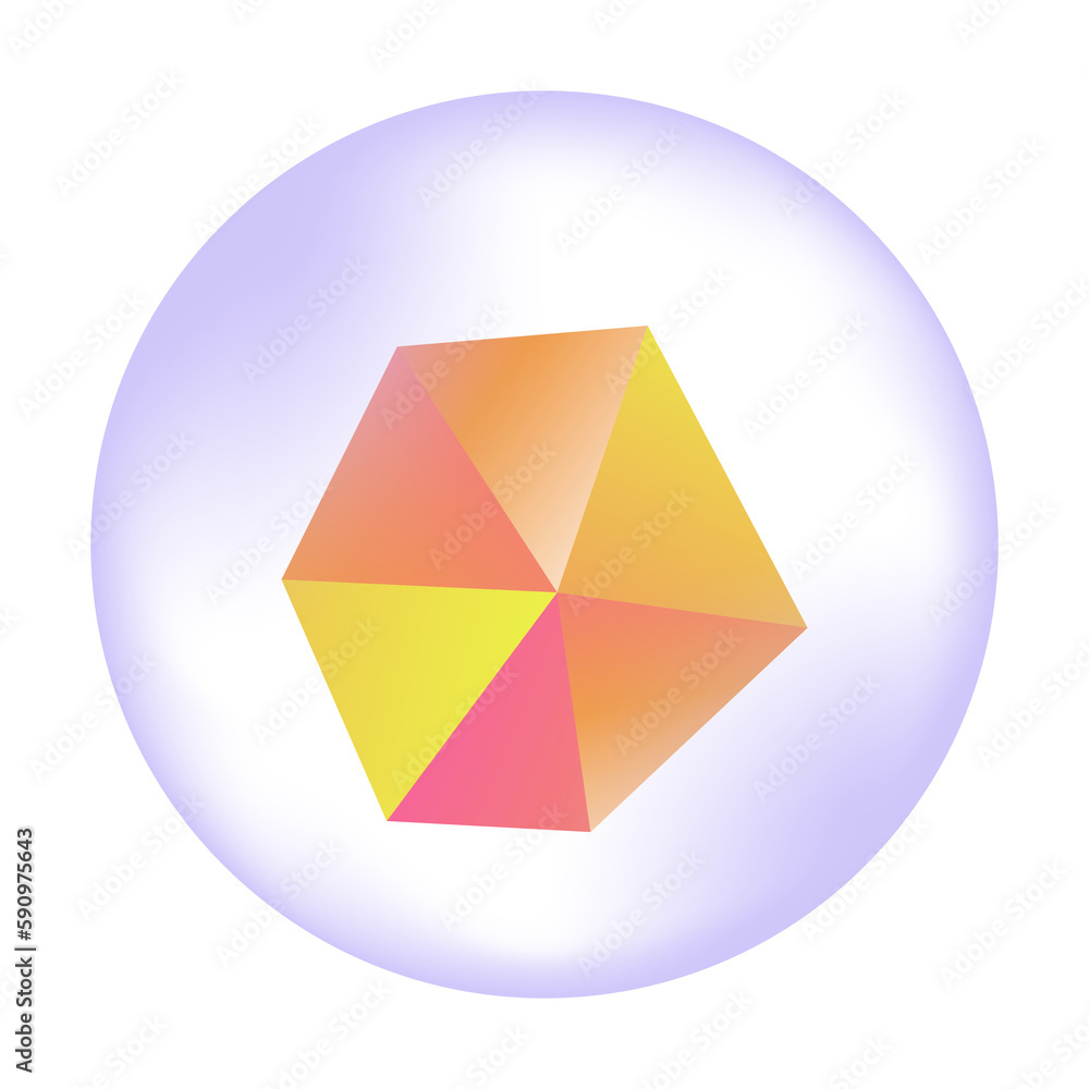 Gradient 3d geometric shape vector Gradient 3d geometric shape vector