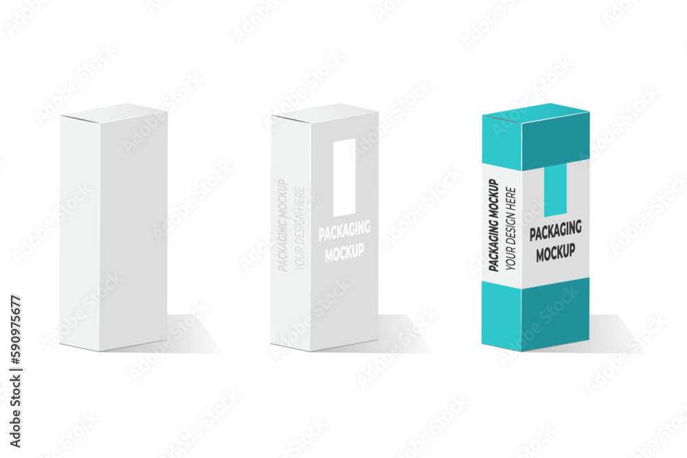 Box packaging mockup design for product Box packaging mockup design for product