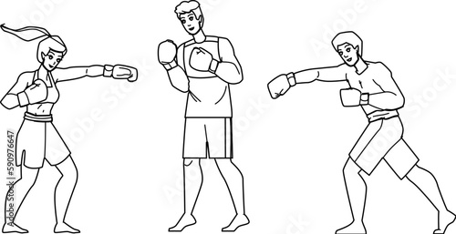 boxing sport vector