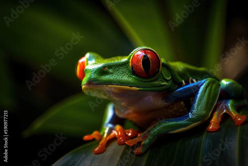 red eyed tree frog