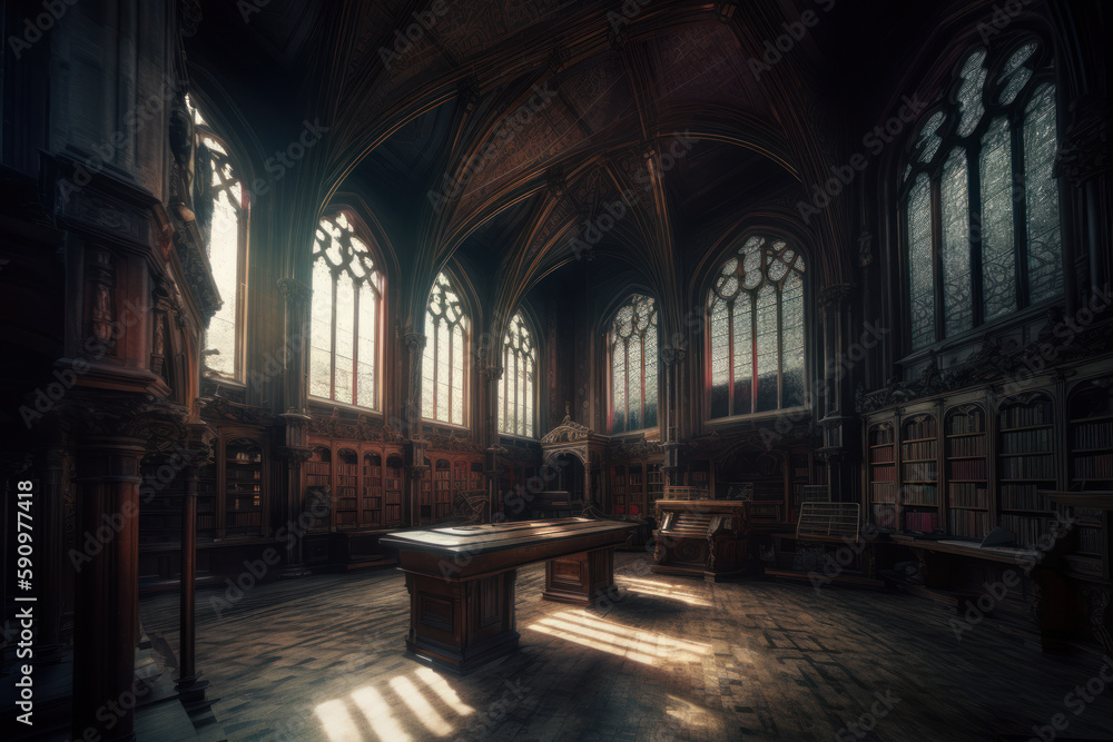 Fototapeta premium Old abandoned Gothic Church